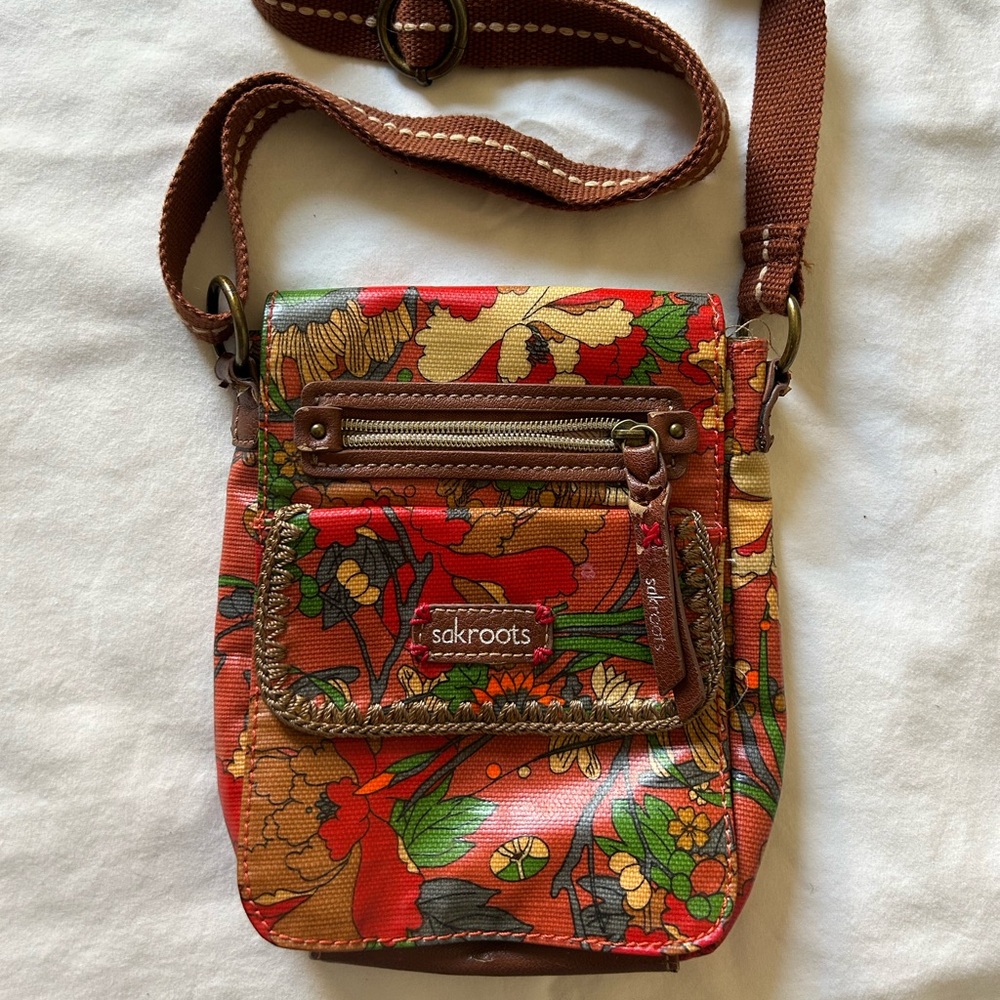 Sakroots Multicolor Floral Crossbody Bag